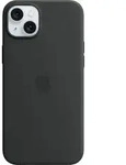 Apple Silicon Case MagSafe Backcover Apple iPhone 15 Plus Schwarz Induktives Laden,