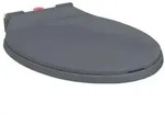 vidaXL Toilettensitz mit Absenkautomatik Quick-Release Grau Oval