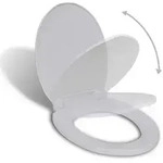 vidaXL Toilettensitz mit Absenkautomatik Wei&szlig; Oval