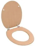 vidaXL Toilettensitz mit Deckel MDF Bambus-Design