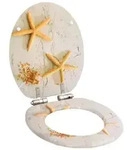 vidaXL Toilettensitz mit Soft-Close-Deckel MDF Seestern-Design