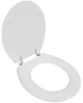 vidaXL Toilettensitz MDF Deckel Schlichtes Design Wei&szlig;