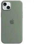 Apple Silicon Case MagSafe Backcover Apple iPhone 15 Plus Zypresse Induktives Laden,