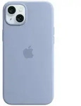 Apple Silicon Case MagSafe Backcover Apple iPhone 15 Plus Winterblau Induktives