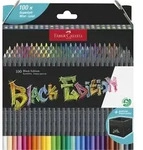 FABER-CASTELL Dreikant-Buntstifte Black Edition, 100er Etui