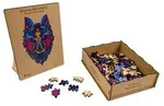 9080 - Artefakt Holzpuzzle 2 in 1 Wolf, 180 Teile, in Holzbox