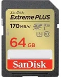 WESTERN DIGITAL EXTREME PLUS 64GB SDHC MEMORY CARD 170MB/S 80MB/S UHS-I CLASS