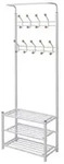 vidaXL Garderobe mit Schuhablage 68&times;32&times;182,5 cm Wei&szlig;