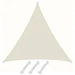 UPF50+ UV Sonnensegel 4x4x4 Polyester Dreieck Wasserabweisend Garten Segel Beige