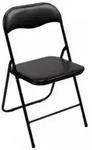 Klappstuhl 38 x 43 x 78 cm PVC/Stahl schwarz