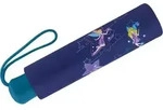 Scout Kinder-Taschenschirm Regenschirm mit reflektierenden Streifen Blue Star