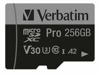 SD MicroSD Card 256GB Verbatim SDHC Pro Class 10 + Adapter retail Micro SD
