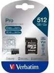 Verbatim microSDXC Pro Speicherkarte UHS-I U3, hohe Geschwindigkeit und Kapazit&auml;t,