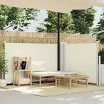 vidaXL Ausziehbare Seitenmarkise Creme 120 x 1000 cm
