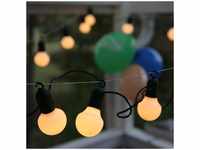 StarTrading LED Partylichterkette - 20 warmweiße LED - L: 5,7m - grünes Kabel -...