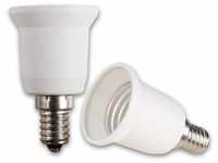 McPower Lampensockel Adapter für Leuchtmittel - max 100W - E14 auf E27 13653
