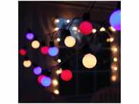 StarTrading LED Party Lichterkette - 20 bunte LED - L: 5,7m - grünes Kabel -...
