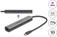 Delock 87865, Delock USB 40 Gbps USB Type-C Dockingstation 8K - HDMI / USB 10...