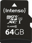 Intenso 3423490, 64 GB Intenso Premium microSDXC Class 10 UHS-I Retail inkl. Adapter