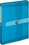 Herlitz 11206141, Herlitz Sammelbox PP A4 4cm m. Gummizug blau transparent