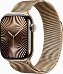 Apple MX083QF/A, Apple Watch S10 Titan Gold Cellular 42mm (Milanaise Armband...