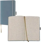 Lediberg Q22-25-488, Lediberg Notizbuch Tucson ca. DIN A6 kariert, silbergrau