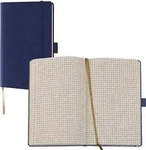 Lediberg Q22 25-481, Lediberg Notizbuch Tucson ca. DIN A6 kariert, mittelblau