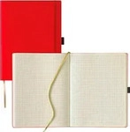Lediberg Q28 25-757, Lediberg Notizbuch ca. DIN A4 kariert, hellrot Hardcover 240