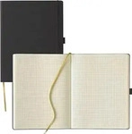Lediberg Q28 25-464, Lediberg Notizbuch Tucson ca. DIN A4 kariert, schwarz Hardcover