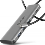 Axagon HMC-5H, AXAGON HMC-5H USB-C 3.2 Gen 1 hub, 3x USB-A, 4K HDMI, PD 100W -...
