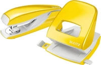 LEITZ 50951016, LEITZ Locher und Heftger&auml;te Set WOW 5095 gelb-metallic