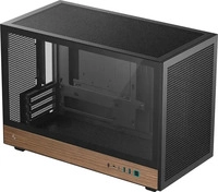 Deepcool R-CH260-BKNWM0-G-1, Deepcool CH260 WOOD (schwarz/holz, Tempered Glass)