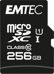 EMTEC ECMSDM256GXC10GP, 256GB Emtec MicroSD Card SDXC CL.10 Gold +