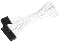 Silverstone SST-PP07-MBW, Silverstone 24-Pin 30cm sleeved wei&szlig; ATX...