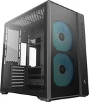 Deepcool R-CG590MESH-BKANA2-G, Deepcool CG590 MESH 2F (schwarz, Tempered Glass)