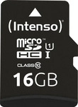 Intenso 3423470, 16 GB Intenso microSDHC UHS-I Retail inkl. Adapter auf SD