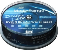MediaRange MR469, MediaRange DVD+R 8.5GB 25pcs Spindel Double Layer