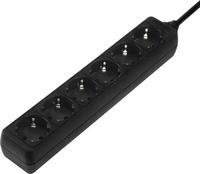 Hama 00030393, 1.40m Hama Steckdosenleiste Schutzkontakt Schwarz 6 (00030393)