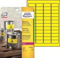 Avery Zweckform L6103-20, AVERY Zweckform Folien-Etiketten, 45,7 x 21,2 mm, gelb