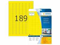 Herma 4243, Herma 4243 gelb Universal-Etiketten 2.54x1 cm (20 Blatt (3780