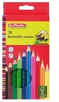 Herlitz 10795276, Herlitz Buntstifte Jumbo, sechseckig, 10er Karton-Etui
