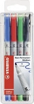 Stabilo 853/4, STABILO OHPen universal Folienstifte-Set farbsortiert non-permanent 4