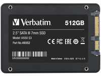Verbatim 49352, 512GB Verbatim Vi550 S3 2.5 " (6.4cm) SATA 6Gb/s 3D NAND...