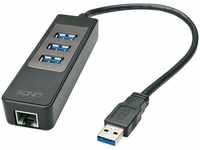 Lindy 43176, Lindy USB 3.1 Hub & Gigabit Ethernet Adapter, Art# 8750298