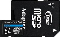 TeamGroup TEAUSDX64GIV30A103, 64GB TeamGroup ELITE R90/W45 microSDXC Kit, UHS-I...