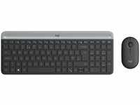 Logitech 920-009204, Logitech MK470 Slim Wireless Keyboard and Mouse Combo grau, USB,