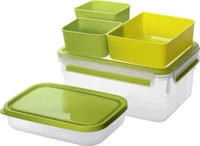 Emsa 3110600385, emsa XL Lunchbox CLIP & GO, 2,3 Liter, transparent/gr&uuml;n