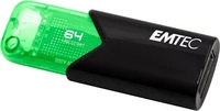 EMTEC ECMMD64GB113, 64GB Emtec USB-Stick B110 USB 3.2 Click Easy, gr&uuml;n