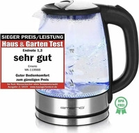 Emerio WK-119988.7, Emerio Wasserkocher, 1.7L, kabellos, BPA-frei