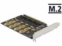 Delock 89017, Delock PCI Express x16 Karte zu 4 x intern NVMe M.2 Key M -
